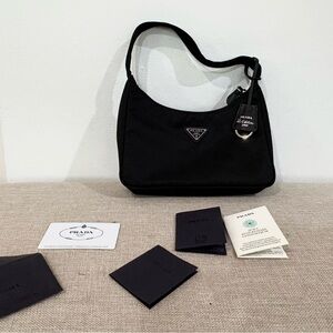 Prada Classic Black Hobo Bag